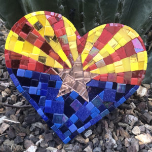 Arizona flag heart mosaic