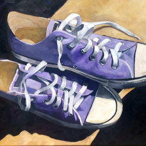 Purple sneakers