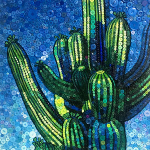 Saguaro cactus mosaic