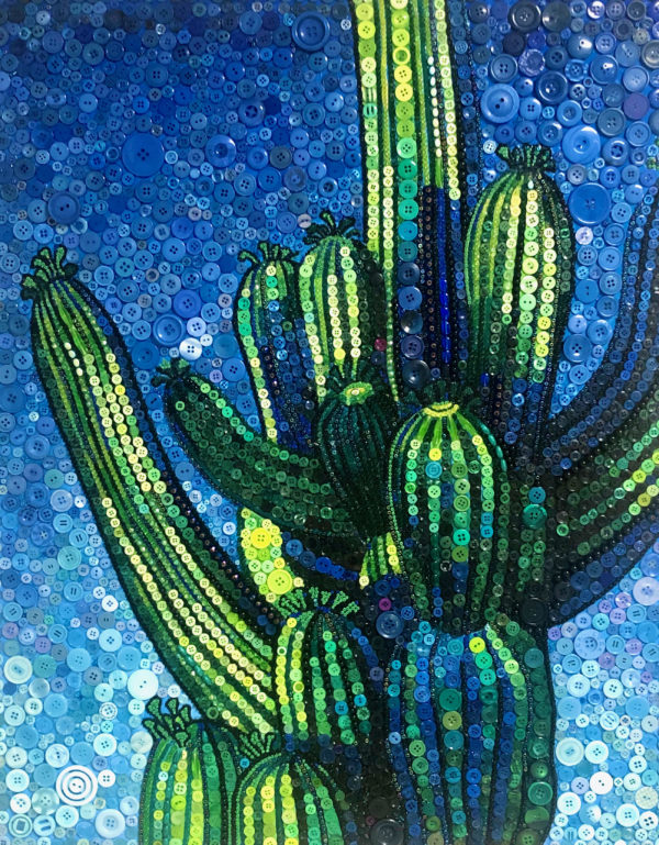 Saguaro cactus mosaic